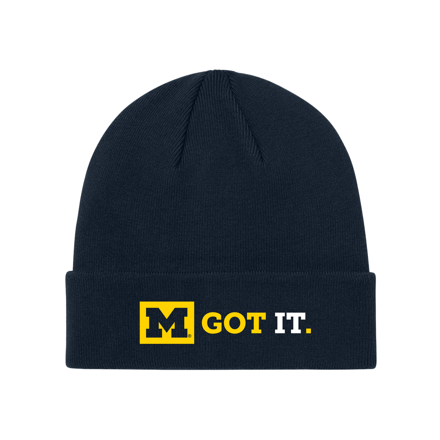 NAVY MICHIGAN 'GOT IT' BEANIE