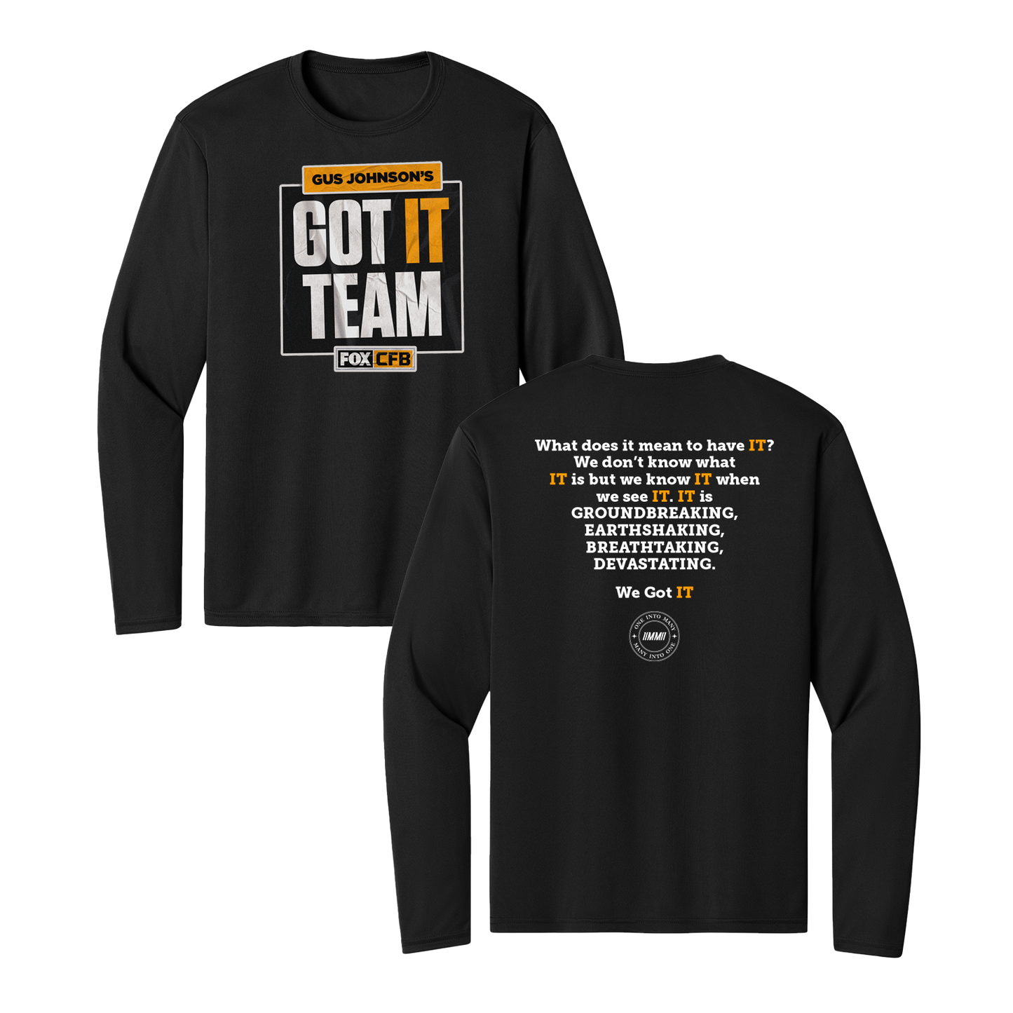 BLACK 'GUS JOHNSON'S GOT IT TEAM' PERFORMANCE LONGSLEEVE SHIRT